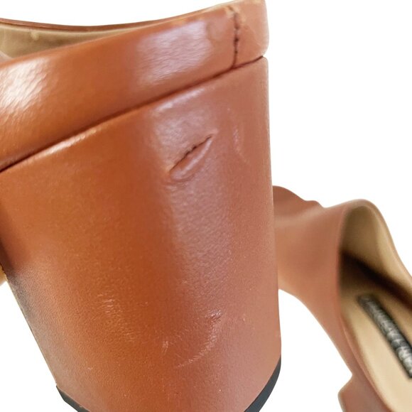 KARL LAGERFELD Jensen Slide Sandal In Siena Brown Leather Women’s Size 5.5 M - Picture 9 of 11